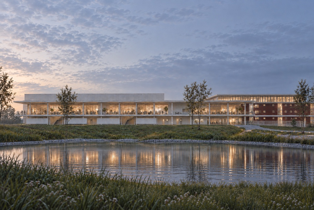 Wettbewerb-Visualisierung der neuen Eishalle Rheintal in Widnau